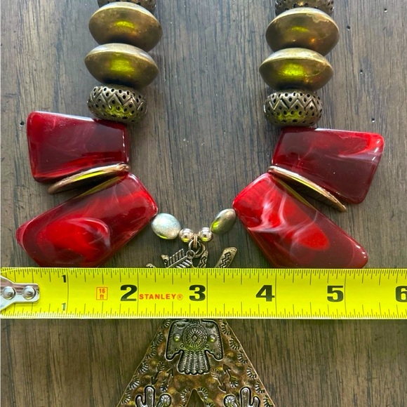 Tribal TeePee Statement Necklace - Picture 6 of 7